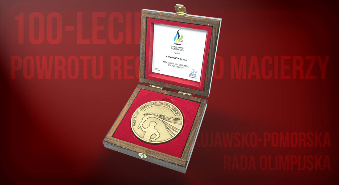 Medal Kujawsko-Pomorskiej Rady Olimpijskiej przyznany firmie ABRAMCZYK